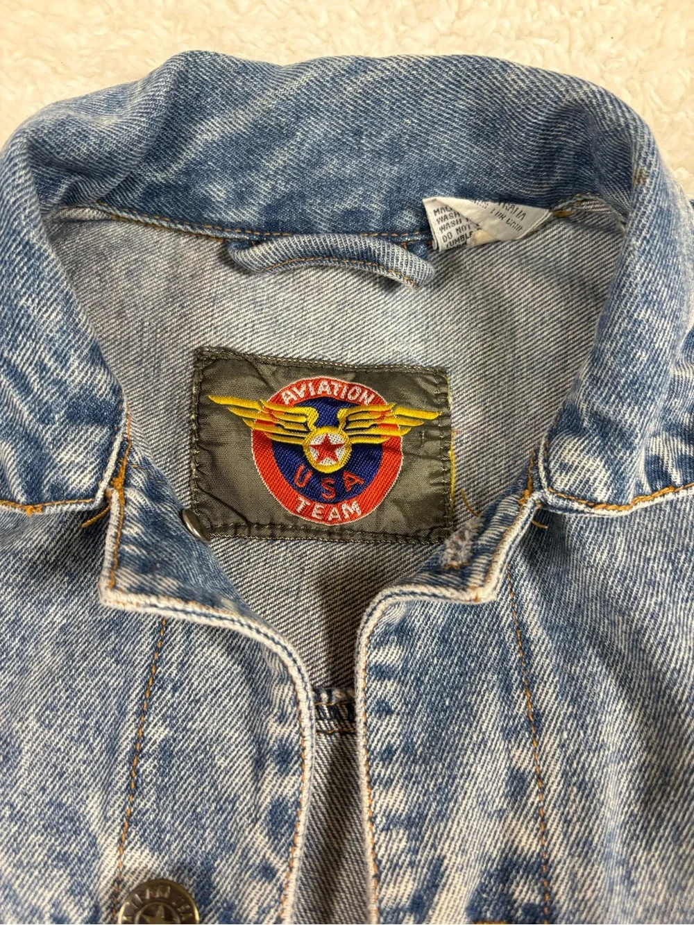 Light Blue Kids Denim Jacket with Chest Pockets - Unbranded